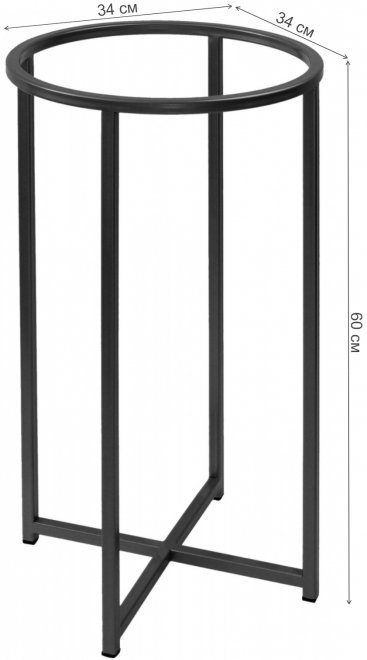 Цветочница Grace 60-34 черная