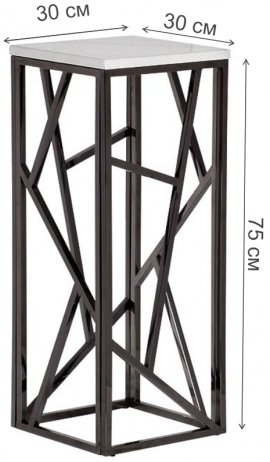 Цветочница 47ED-FS015BLSM искусственный мрамор / темный хром