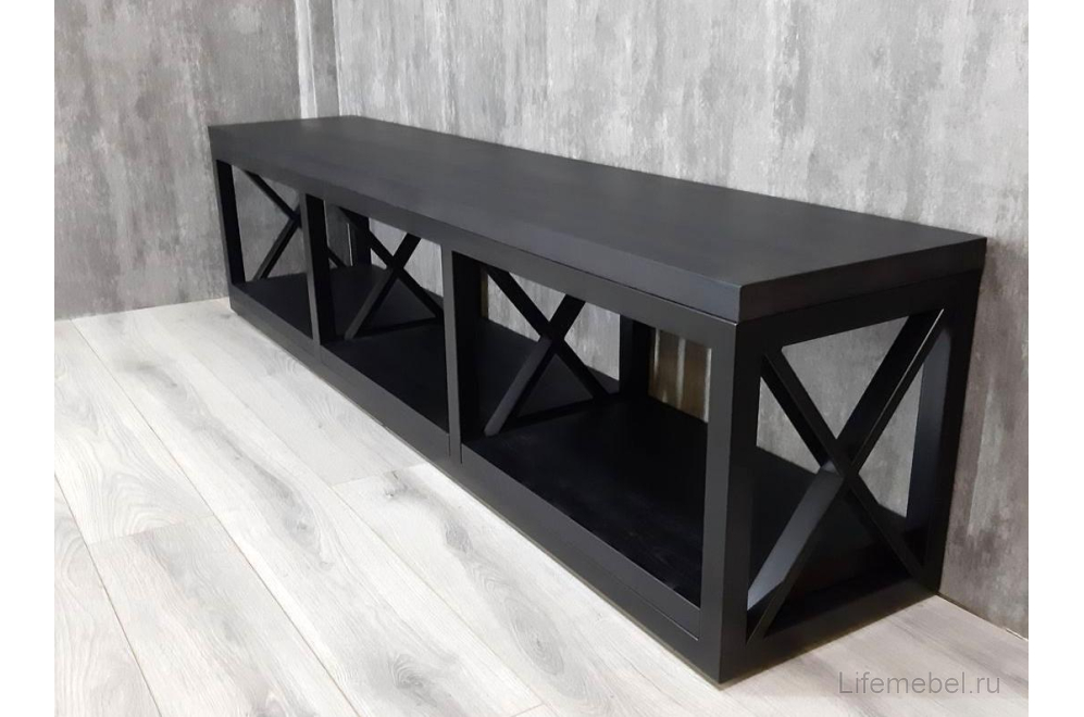 Тумба Akur Loft Tacoma металлокаркас черный декор черный