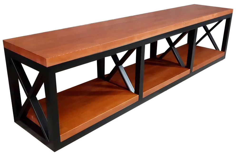 Тумба Akur Loft Tacoma металлокаркас черный декор вишня