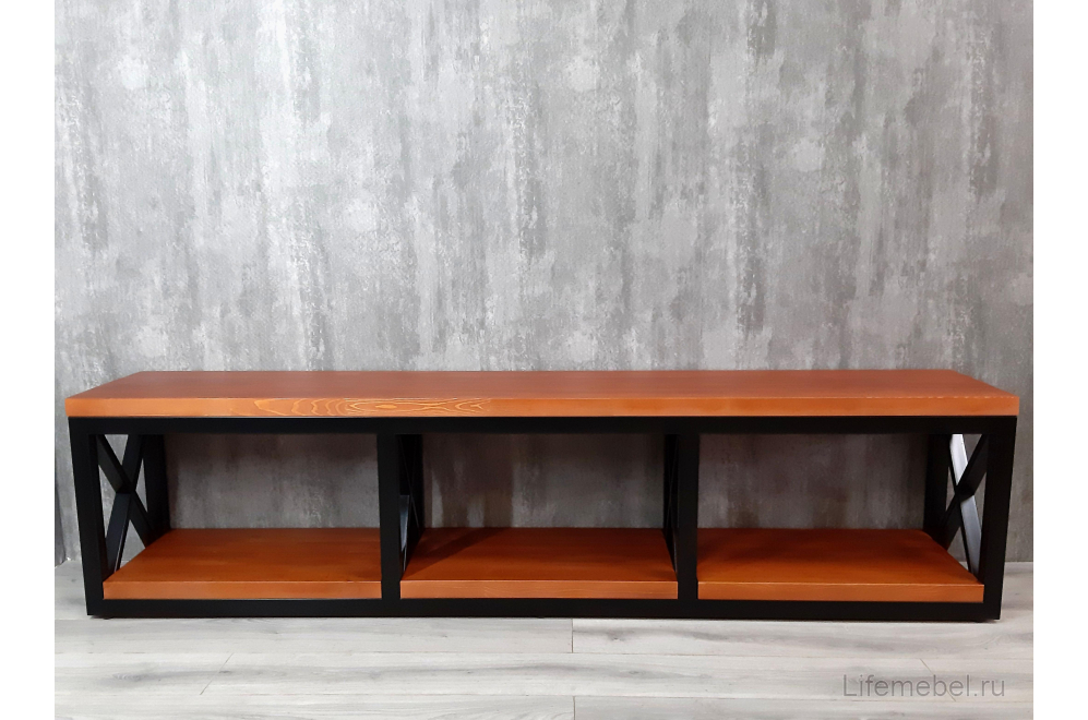 Тумба Akur Loft Tacoma металлокаркас черный декор вишня