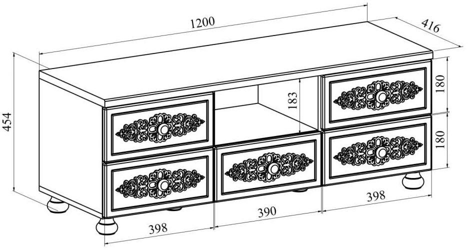 ТВ-тумба Ассоль плюс АС-56 ваниль