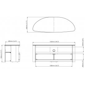 ТВ-тумба Burghley FS1250BURPB