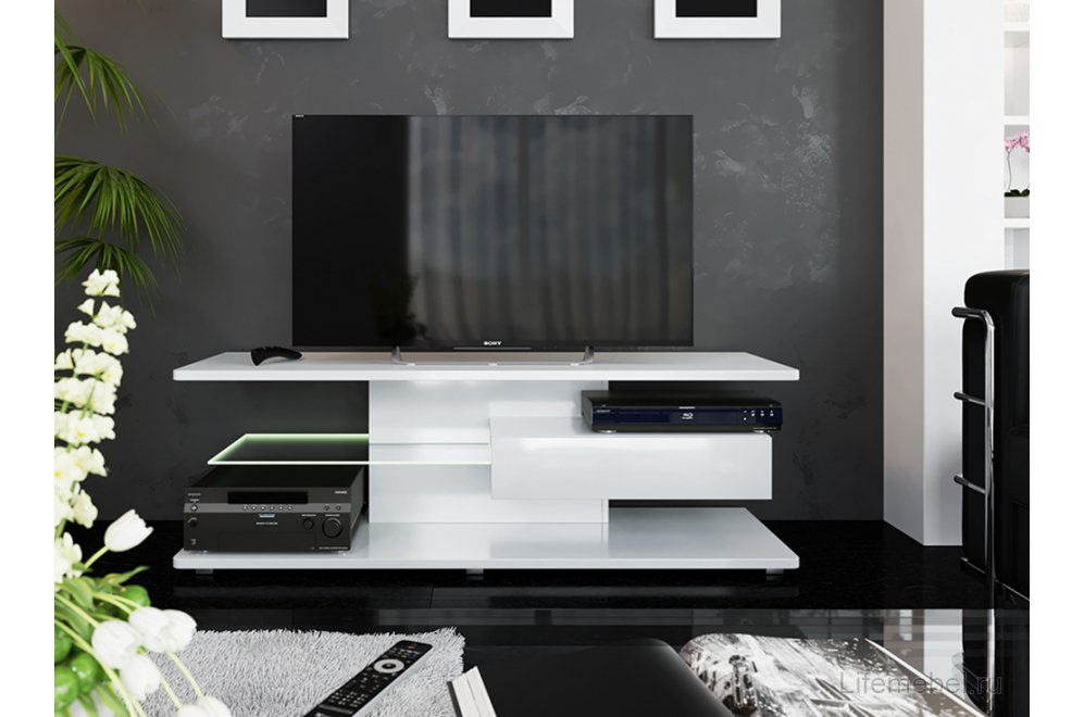 ТВ-тумба Diamond тип 1 белый глянец