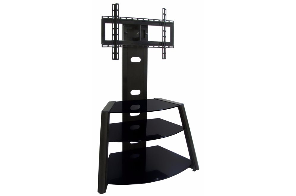 ТВ-тумба Фрегат стекло черное / декор черный