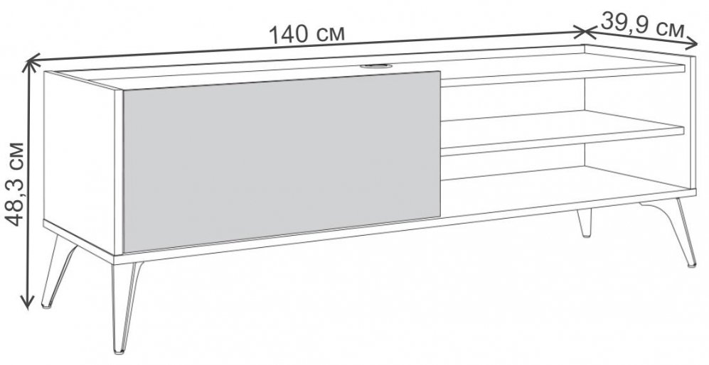 ТВ-тумба Лайт 13.282 белый премиум