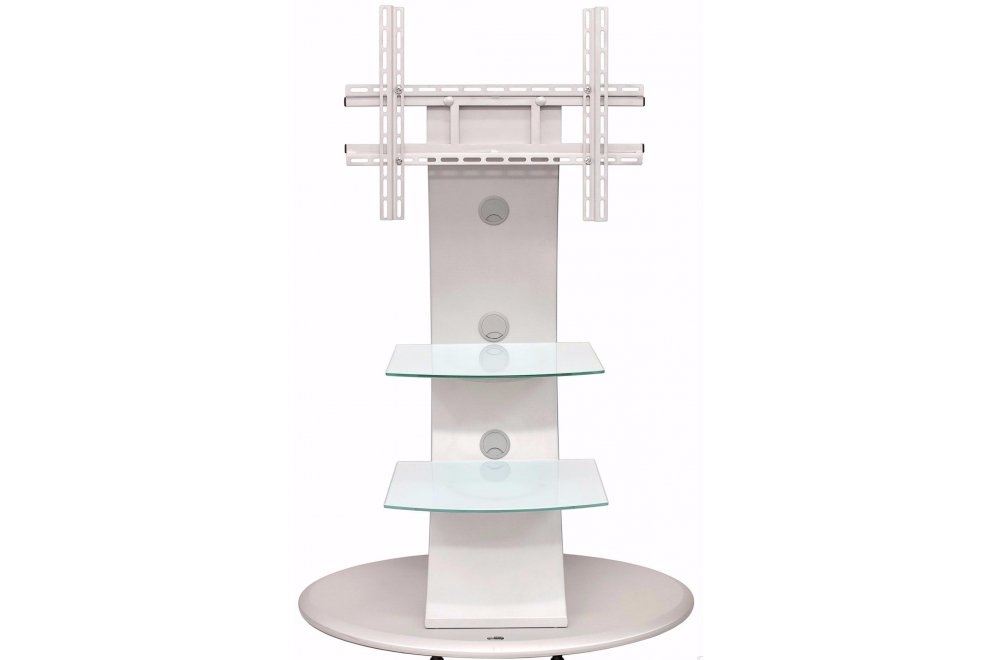 ТВ-тумба Лямбда стекло серебристое