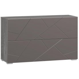 ТВ-тумба Summit 10 26 НМ 011.87 ПВХ софт графит / ясень анкор темный kr