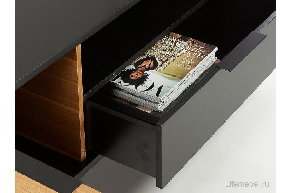 ТВ-тумба Savoi шпон дуба черный