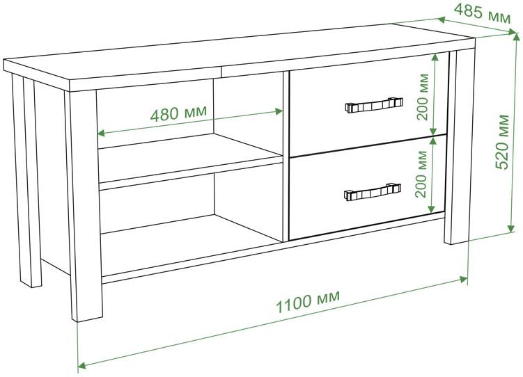 ТВ-тумба ТВД КБЕ карамель / белая