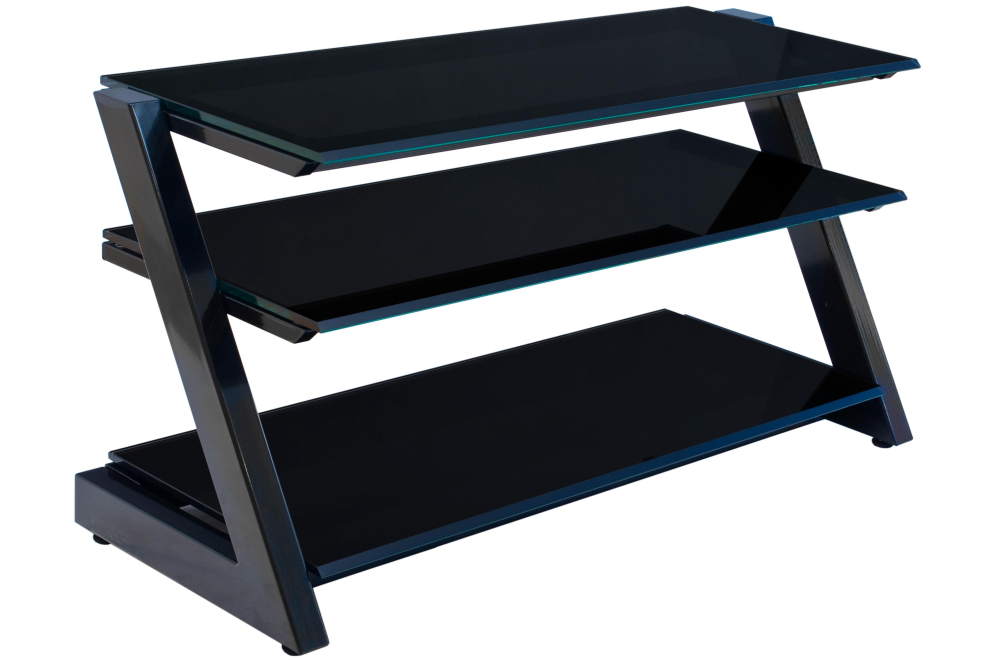 ТВ-тумба Зетка 120 черный / тонированное стекло