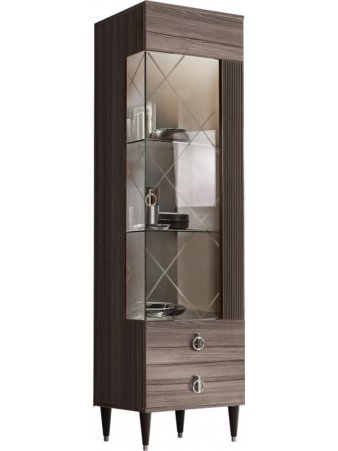 Витрина Rimini Solo правая орех империя / серебро