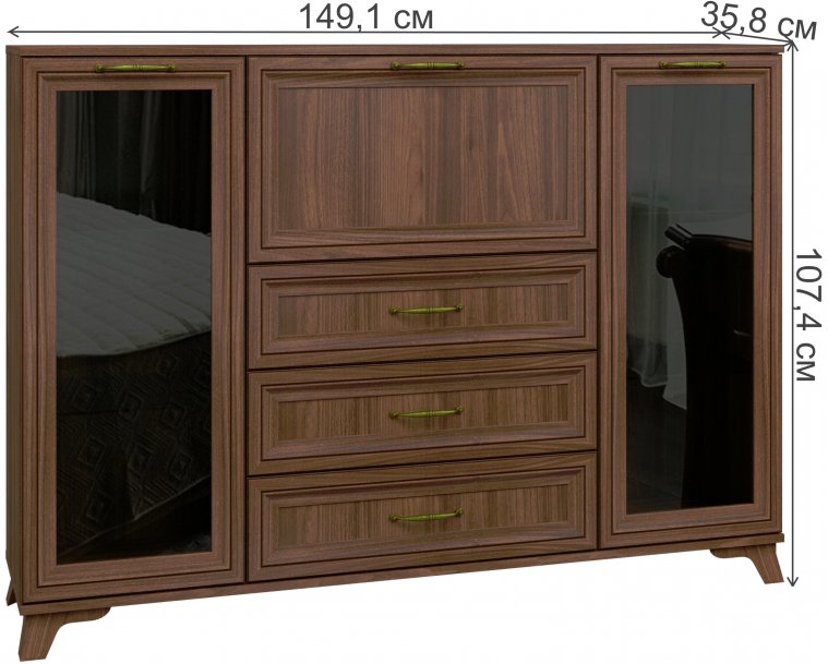 Витрина Мирелла орех селект