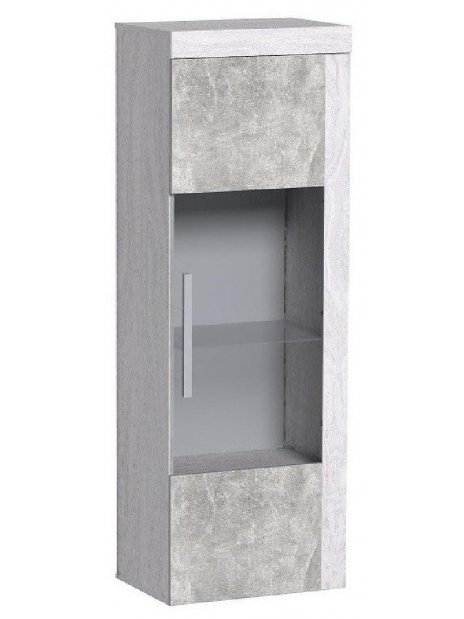 Витрина Леон 2 ясень анкор светлый / ателье светлый низкая