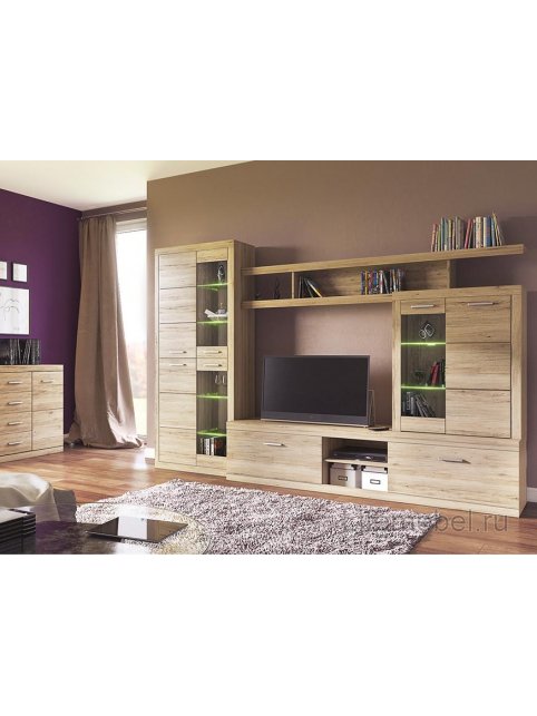 Витрина Oskar 1V1D дуб санремо