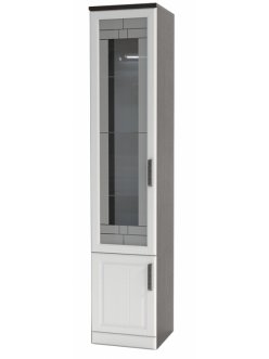 Витрина Рейна венге / белое дерево