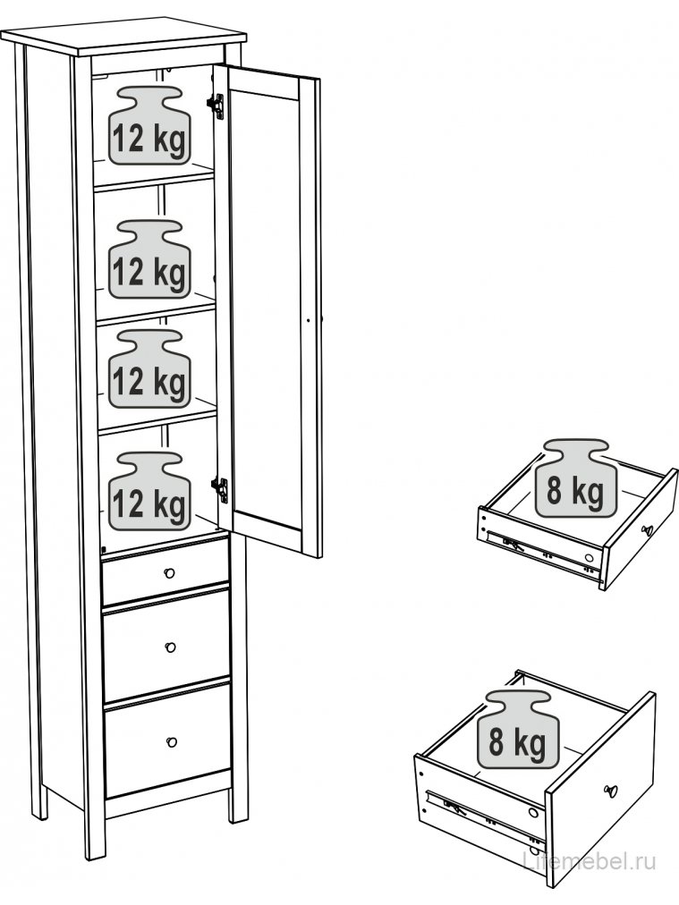 Витрина Сага 50 бирюзовый / ясень