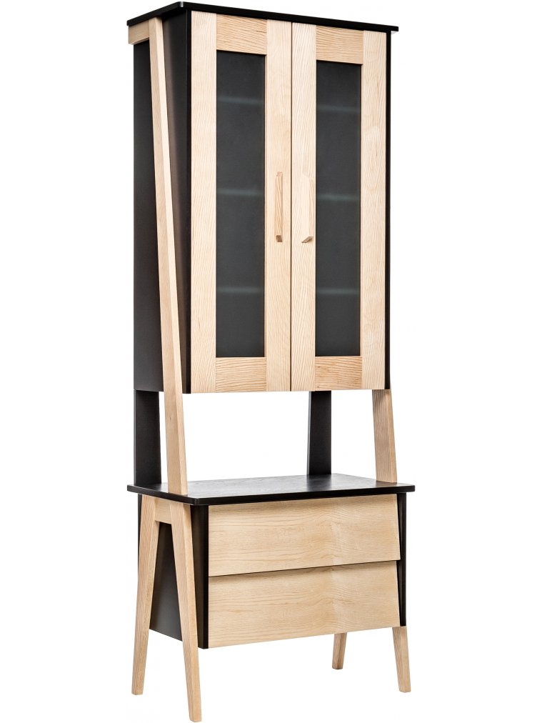 Витрина Сканди-2 дуб / венге