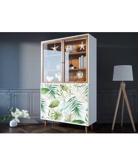 Книжный шкаф Воаб орех / принт 4