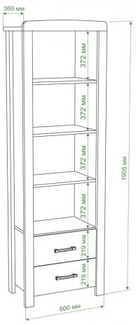 Витрина Гаранта-СФ НБЕ нельсон / белая