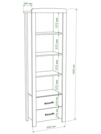 Витрина Гаранта-СФ НБЕ нельсон / белая