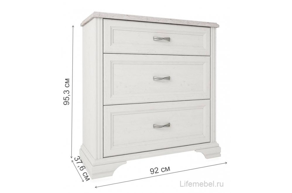 Комод Monako 3S сосна винтаж / дуб анкона