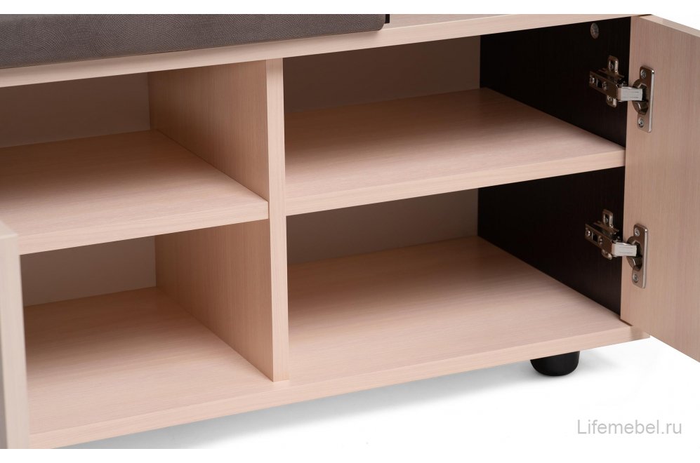 Обувница Аврора дуб млечный / венге