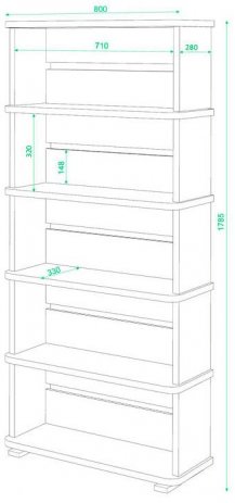 Cтеллаж СБ-25/5 БЕ белый