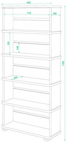 Cтеллаж СБ-25/5 К карамель