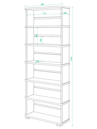 Cтеллаж Эланта-25/6 БЕ белый