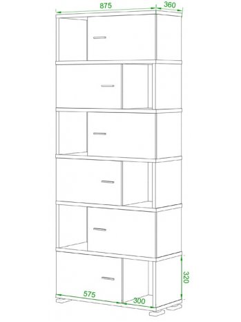 Cтеллаж СБ-50М/6 БЕ белый