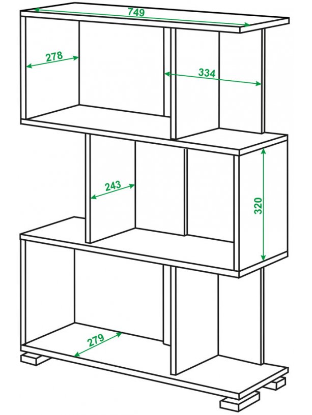 Cтеллаж СЛ-5-3 БЕ белый