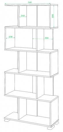 Cтеллаж Валевро-5 КВ карамель / венге