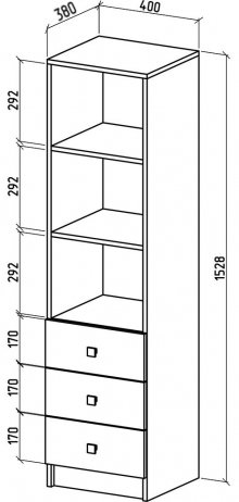 Стеллаж Бостон-2 белый