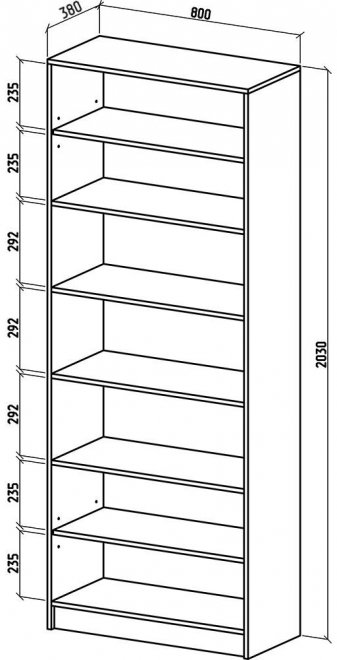Стеллаж Бостон-7 белый