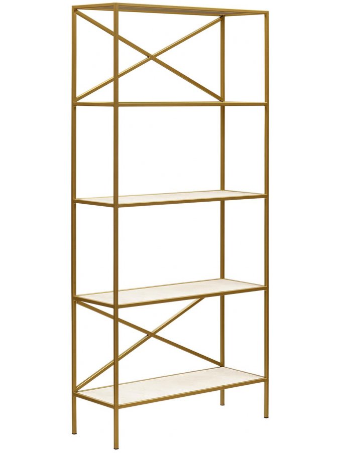 Стеллаж Karin-800 золото / слоновая кость