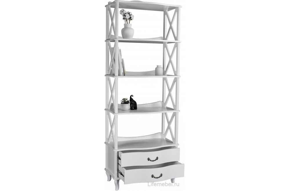 Стеллаж Джульетта-4 молочный дуб