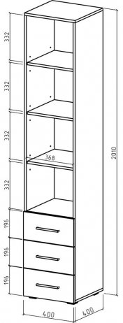 Стеллаж Марс-2 белый