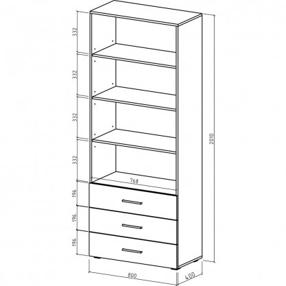 Стеллаж Марс-4 белый