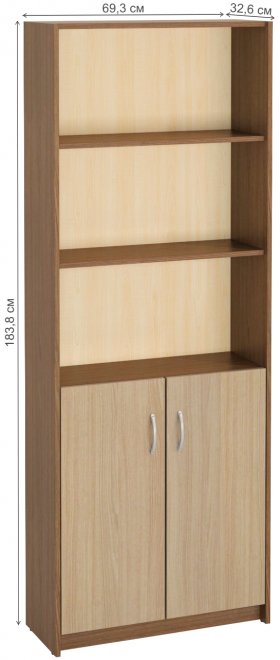 Стеллаж Милана-9 ясень темный / ясень светлый