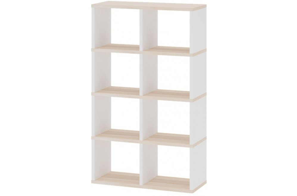 Стеллаж Элора 3-4 белый / карамель