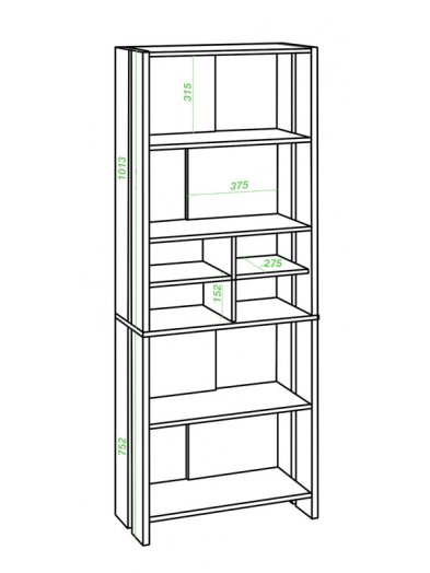 Стеллаж Лоревро-ОВХ В венге