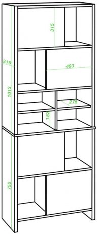 Стеллаж СТЛ-ЗВХ КШ карамель / шамони