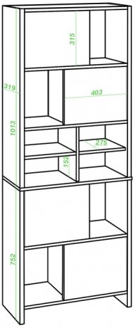 Стеллаж СТЛ-ЗВХ Ш шамони