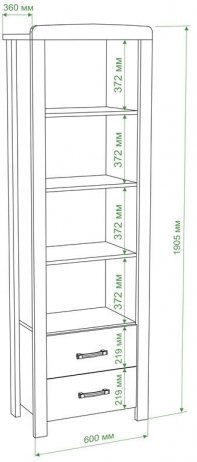 Стеллаж ВТД НБЕ нельсон / белый