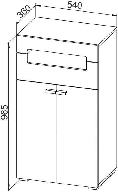 Тумба Фьюжн белый / белый глянец