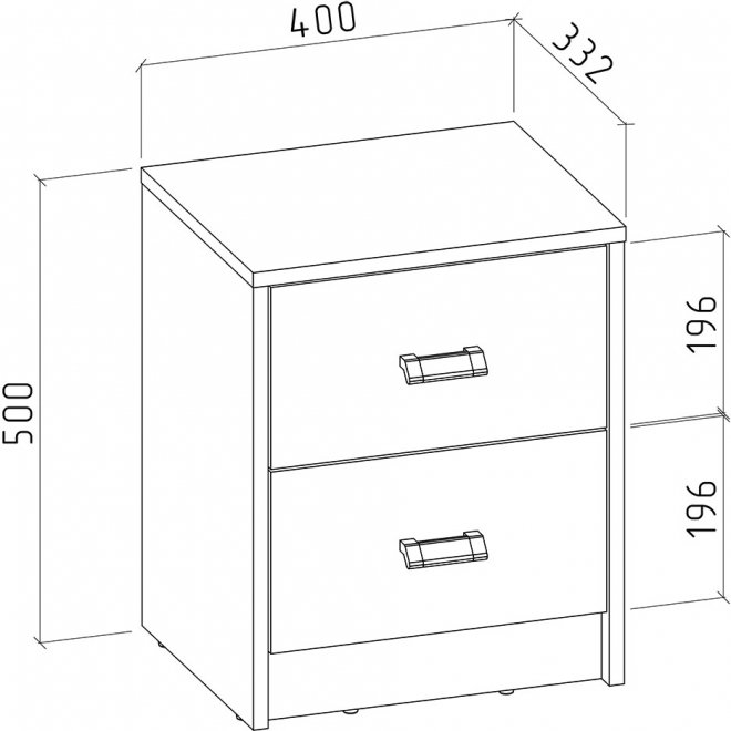 Тумба Имидж-402 дуб молочный