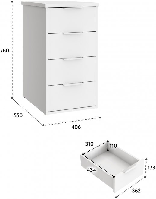Тумба К-53 белый структурный / меренга