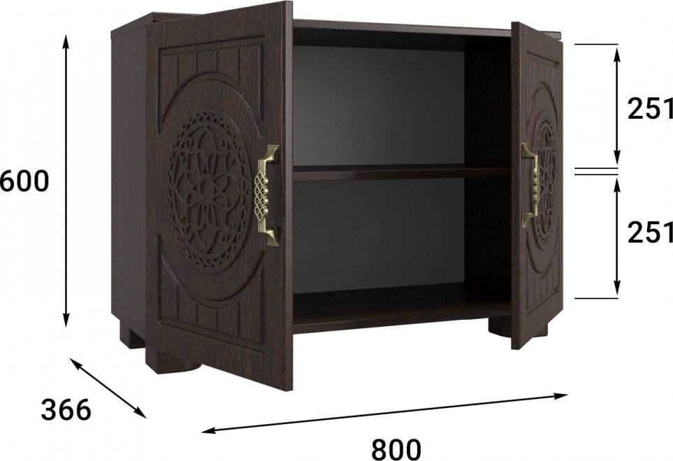 Тумба Монблан МБ-30К венге / орех шоколадный