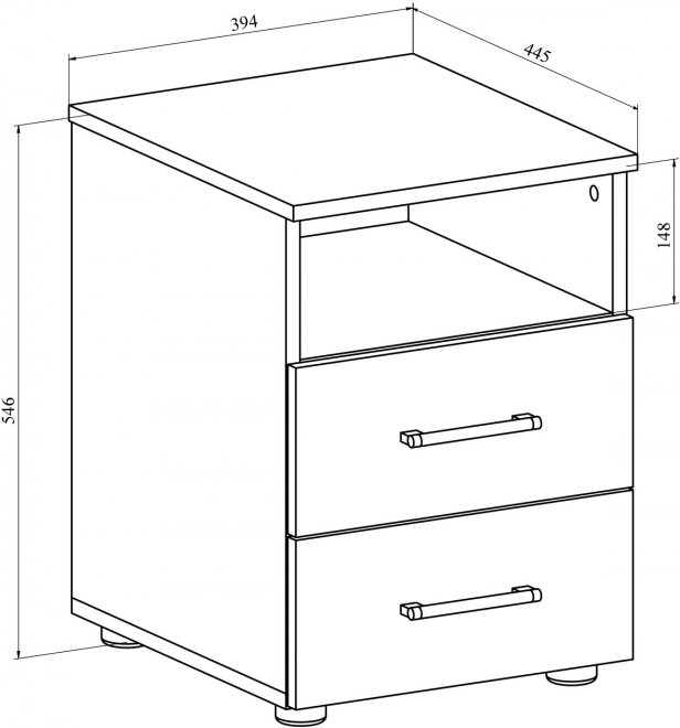 Тумба ОФ-24 блэквуд сатиновый